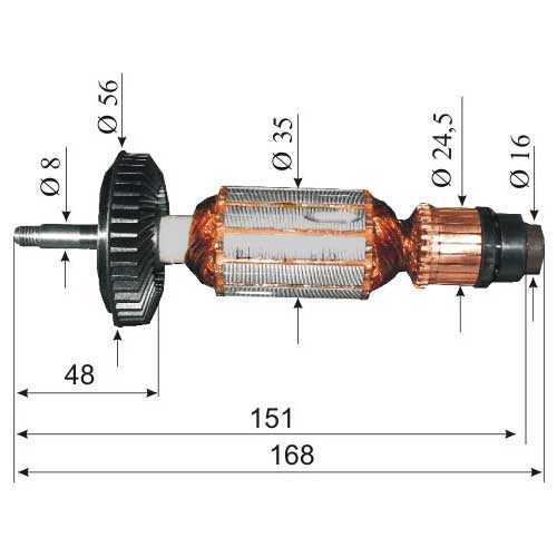 (image for) Rotor GWS 11-125 CIE, 1604010A21 - Faceți clic pe imagine pentru a închide