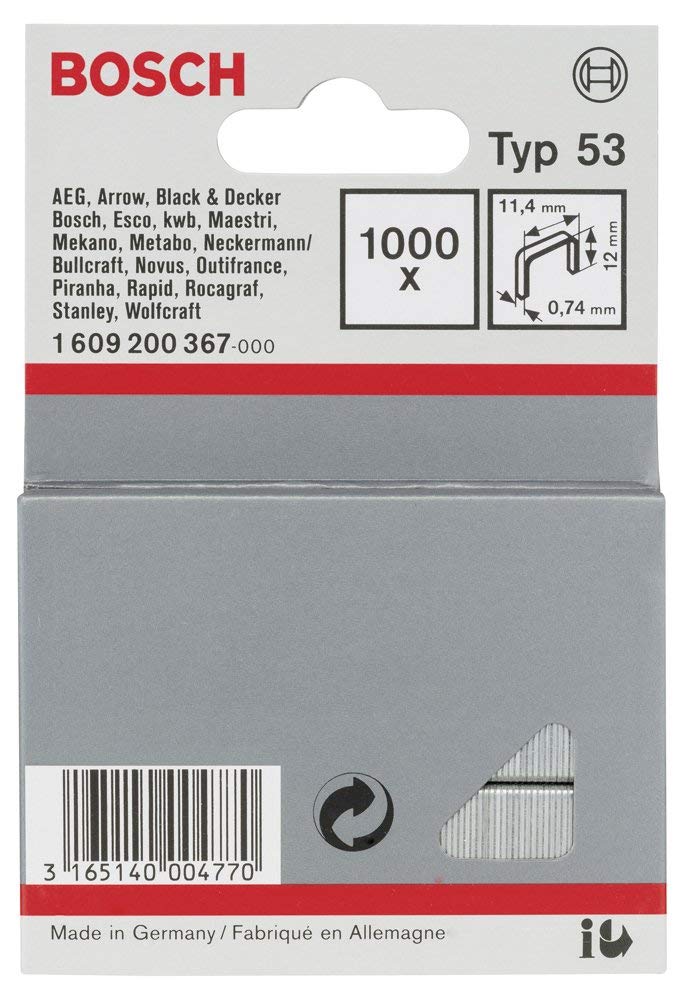 Capse, cleme Typ 53, 12mm, 1000 buc (image for) Capse, cleme Typ 53, 12mm, 1000 buc