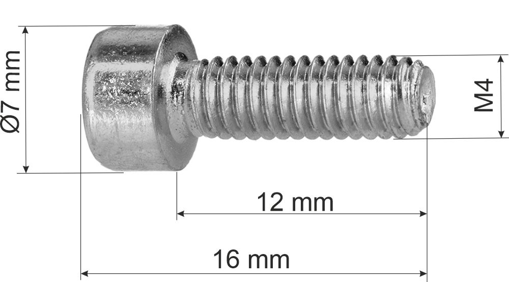 (image for) Surub cap imbus M4x12mm, 1613414016