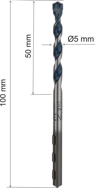 Burghiu CYL-5; 5 x 50 x 100 mm (image for) Burghiu CYL-5; 5 x 50 x 100 mm