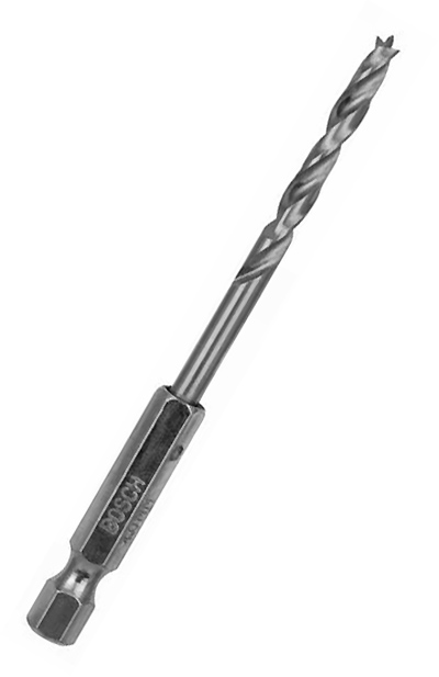 Burghiu spiral pentru lemn cu tija hex. de 1/4", Ø4x36/88mm (image for) Burghiu spiral pentru lemn cu tija hex. de 1/4", Ø4x36/88mm