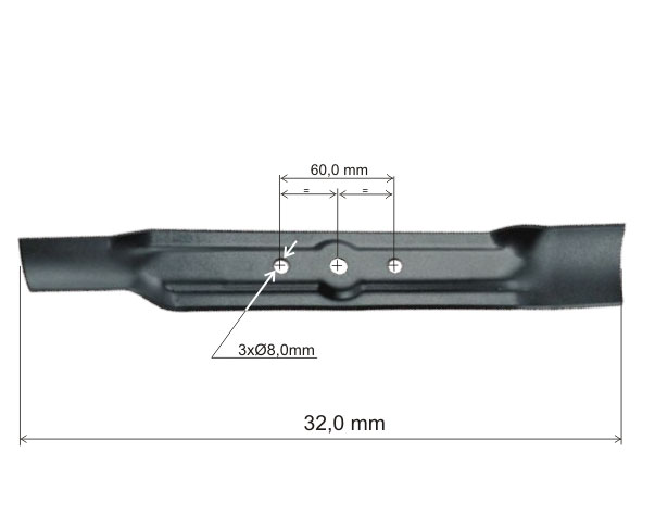 Cutit de cositoare ROTAK 37, F016L65400 (image for) Cutit de cositoare ROTAK 37, F016L65400