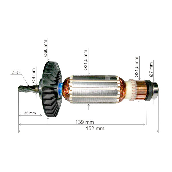 (image for) Rotor HR2440, HR2450, 515668-4 - Faceți clic pe imagine pentru a închide