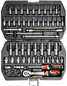 Trusa chei tubulare + biti 1/4" 56 BUC (image for) Trusa chei tubulare + biti 1/4" 56 BUC