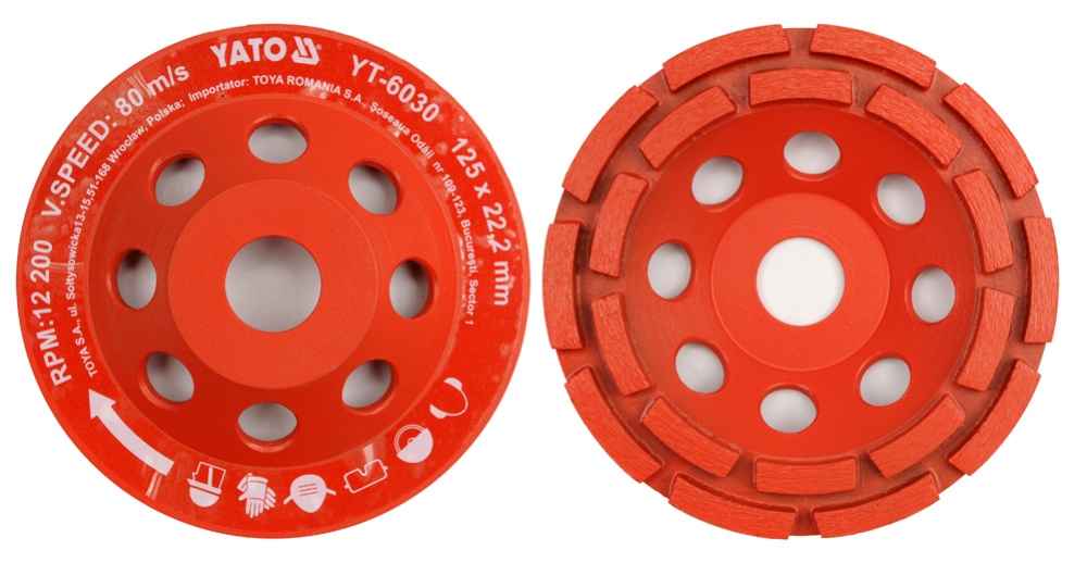 Disc diamantat cupa ptr. slefuire 125x22.2mm (image for) Disc diamantat cupa ptr. slefuire 125x22.2mm