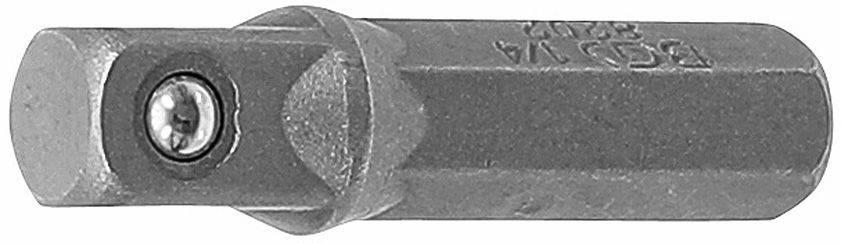 Adaptor biti hexagon 6,3mm (1/4") la patrat 6,3mm (1/4), 30mm