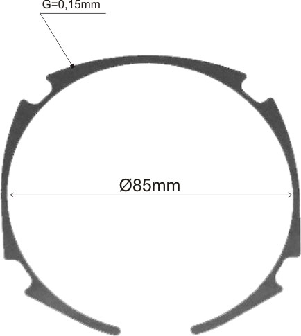 Distantier ajustare uzura 0,15 mm, 1600190020