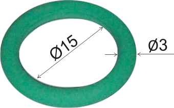 O-ring 15,0x3,0mm, 1610210187