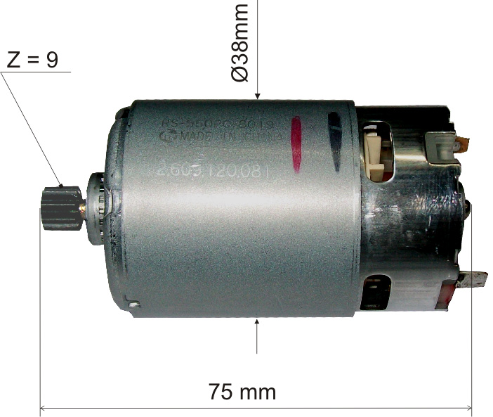 (image for) Motor curent continu 12V, 9 dinti, 2609120083 - Faceți clic pe imagine pentru a închide